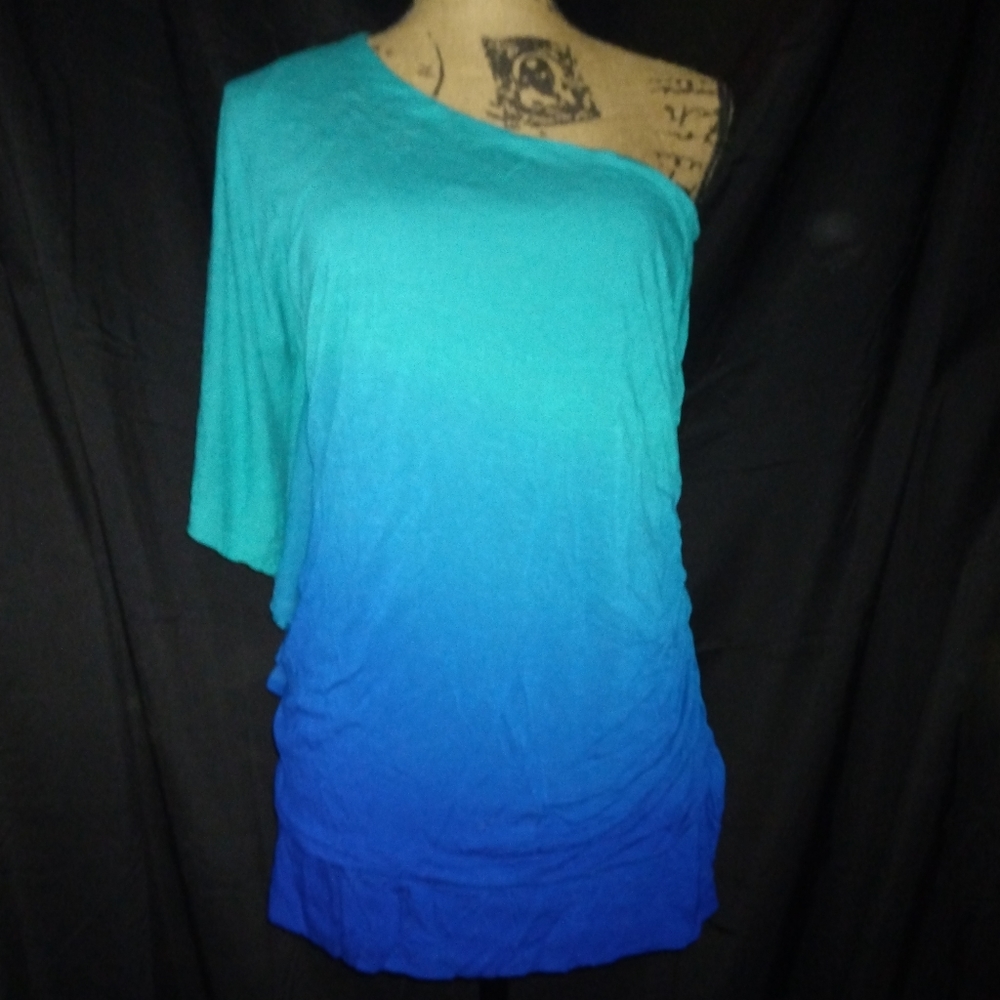 Maurices Blue Green Off the Shoulder Top